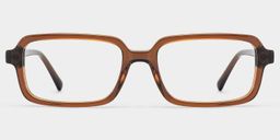 Danielle Brown Rectangle Glasses2