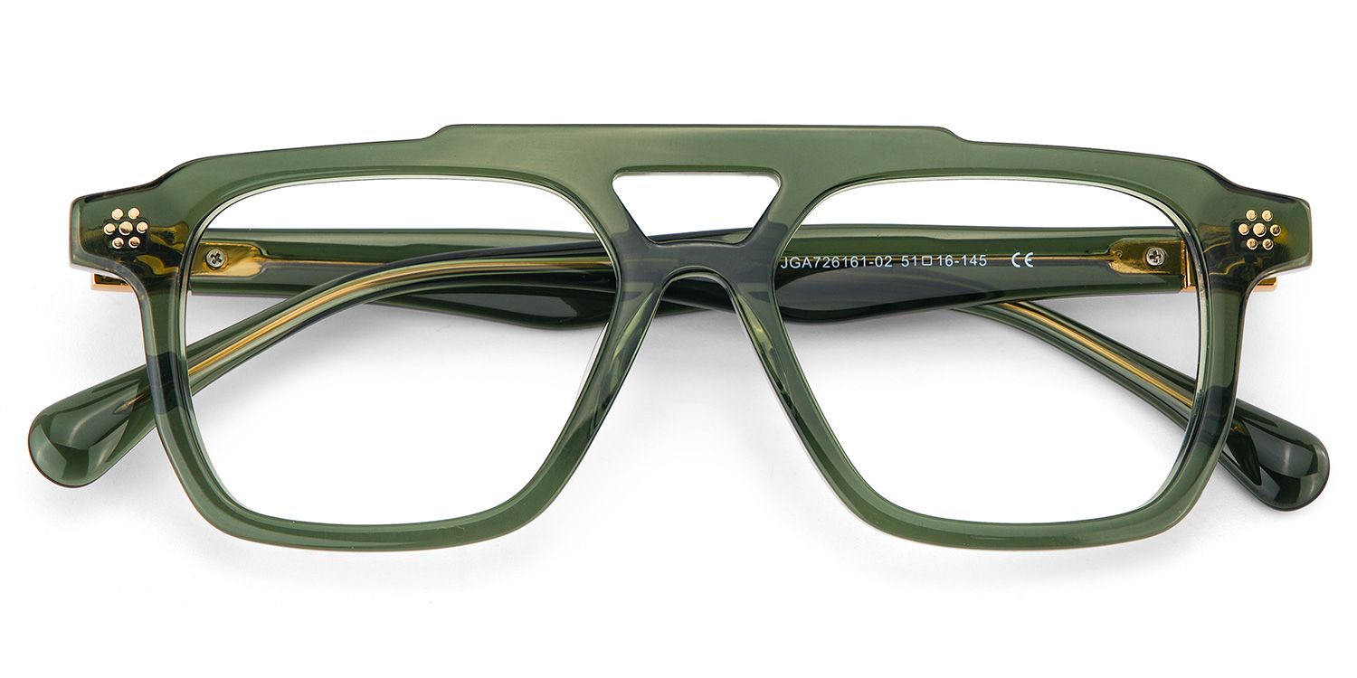 Mercurio Eyeglasses in Aviator Green Frame | ZEELOOL Canada2