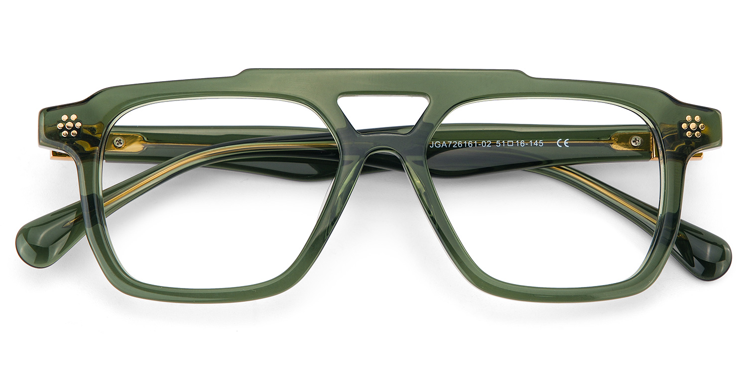Mercurio Eyeglasses in Aviator Green Frame | ZEELOOL Canada2