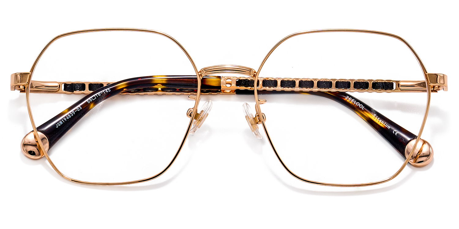 ZEELOOL Dunbar Geometric Tortoise Glasses