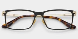 Alexander Rectangle Black Glasses2