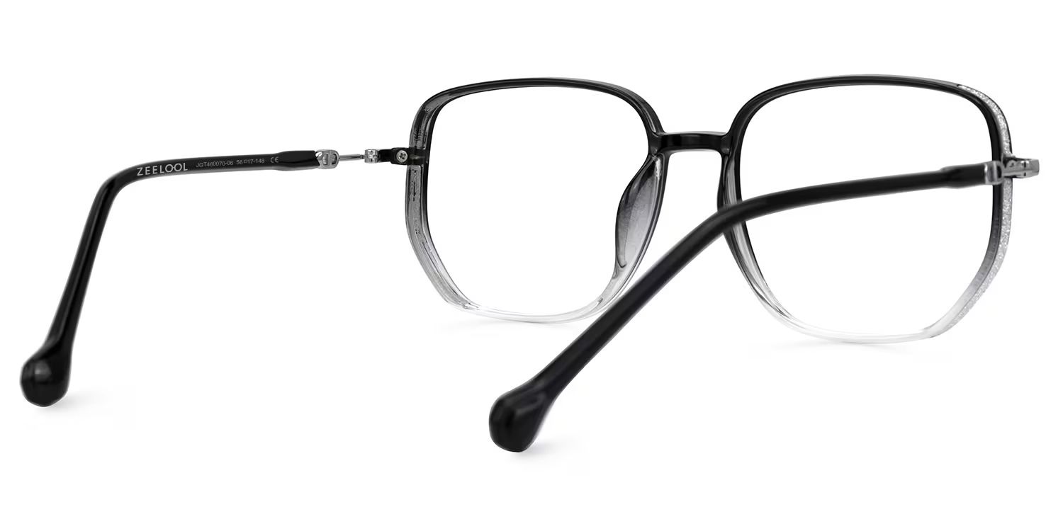 Joana Geometric Black-Clear Glasses3