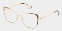 Tessa Cat eye Khaki Gold Glasses3