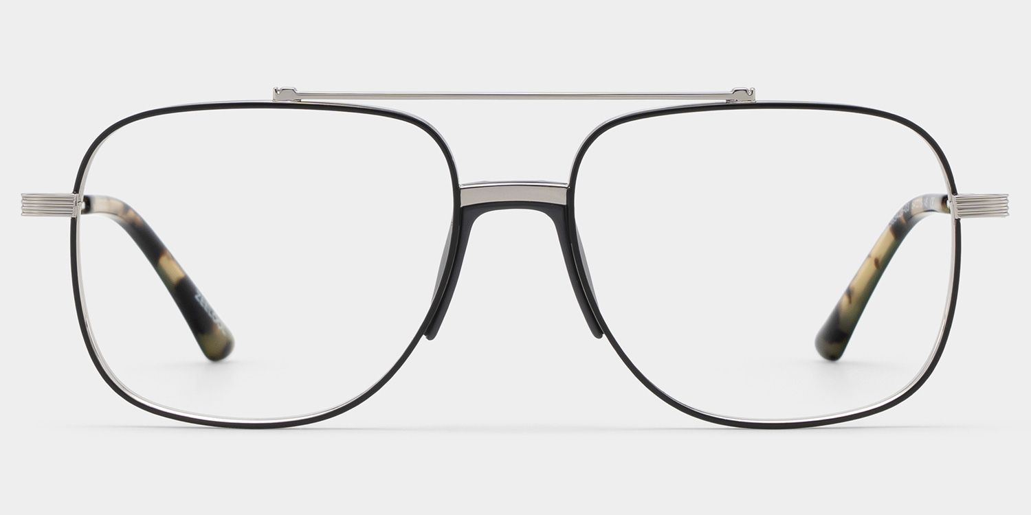 Poppy Black Aviator Eyeglasses | Simple Varsity Look0