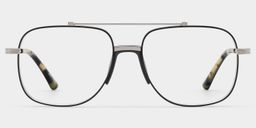 Poppy Black Aviator Glasses0