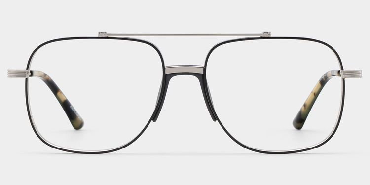 Poppy Black Aviator Glasses