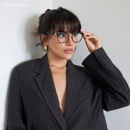 Caden Round Black Glasses8