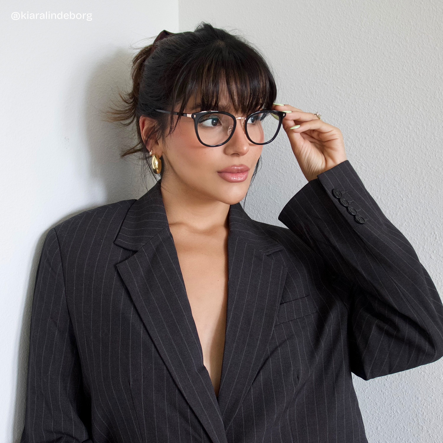 Caden Round Black Glasses8