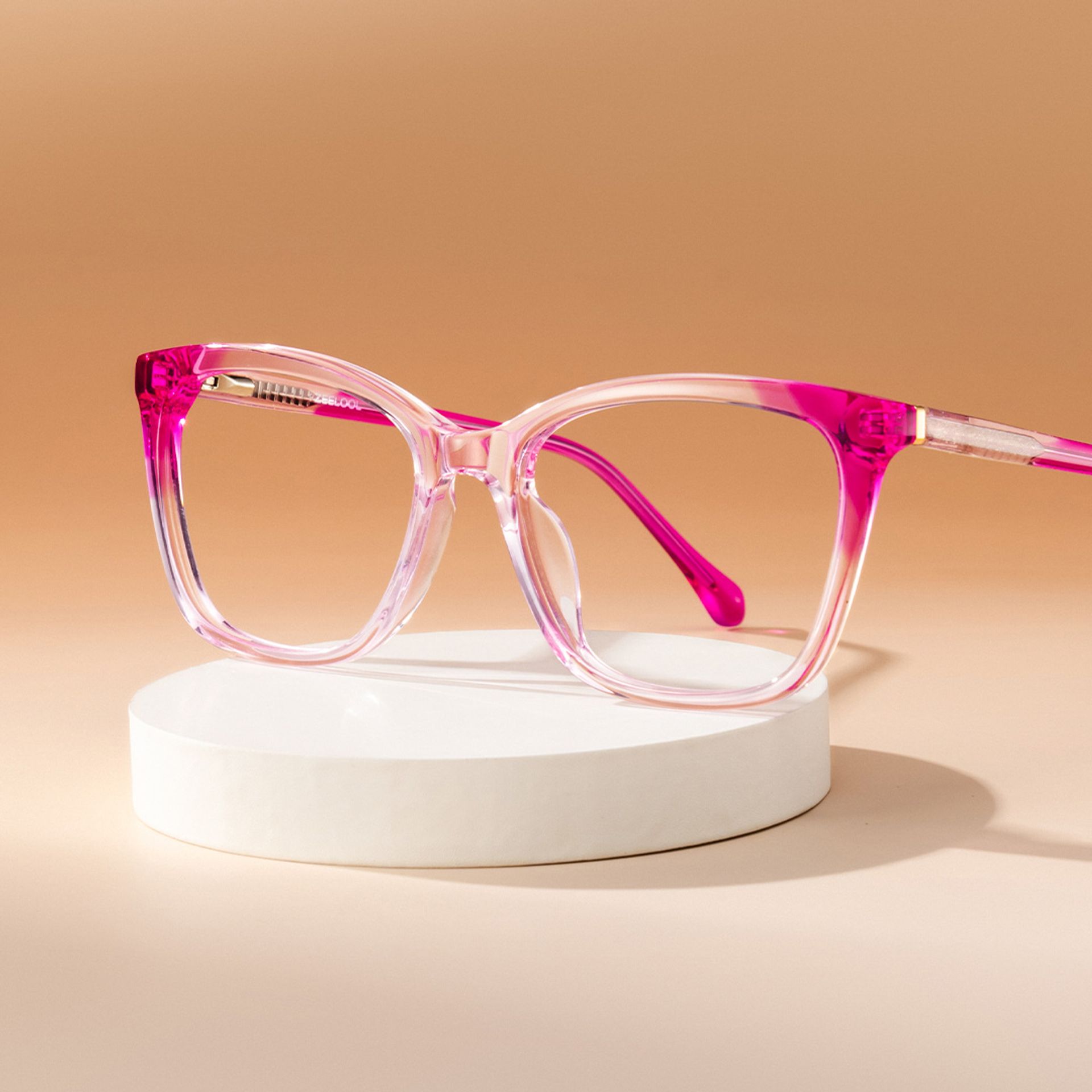 Juno Rectangle Pink Frame Eyeglasses for Woman| ZEELOOL Canada0