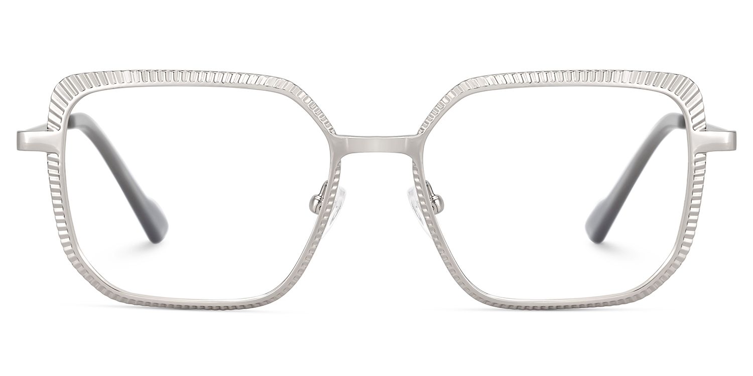 Vintage Metal Frame Glasses in Silver Color1