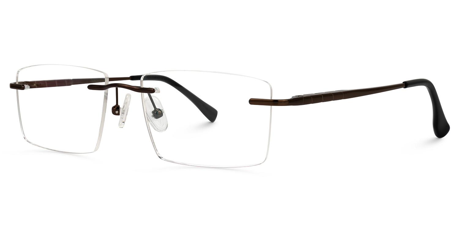 ZEELOOL Cetina Rectangle Brown Glasses