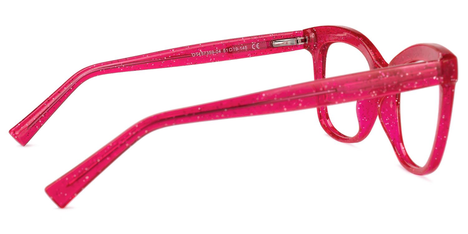 Santiago Cateye Eyeglasses with Bright-Pink Frame Sale3