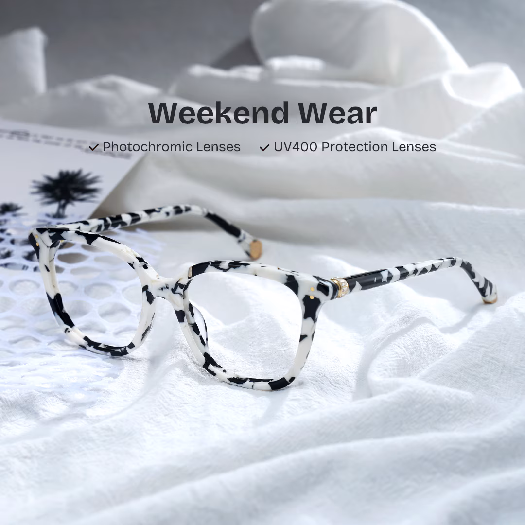 Square Cow Eyeglasses- Miles Acetate Frame Glasses0