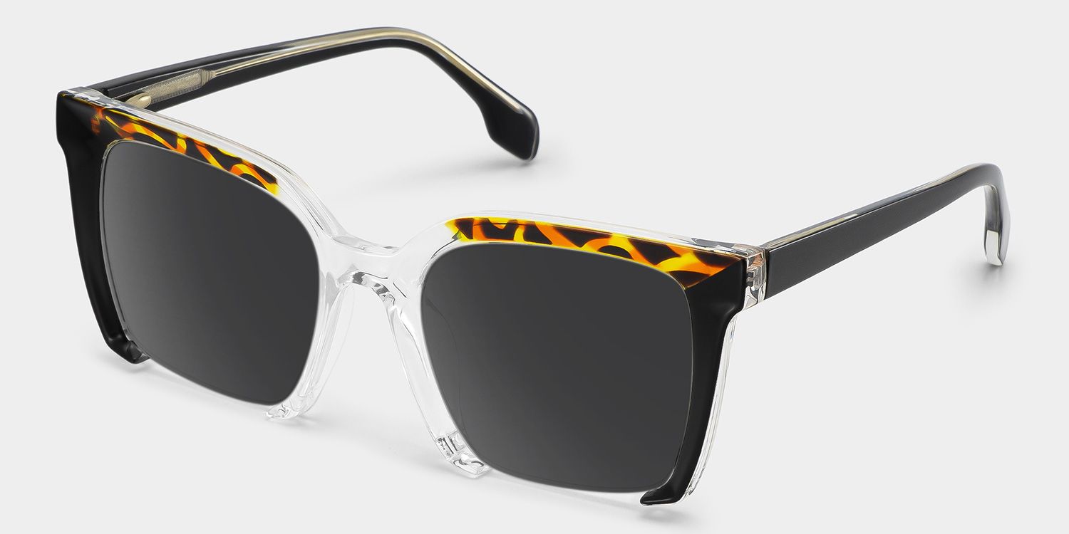 Misty Square Black Sunglasses | ZEELOOL Canada2