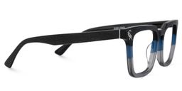 Bashir Rectangle Black Gray Glasses4