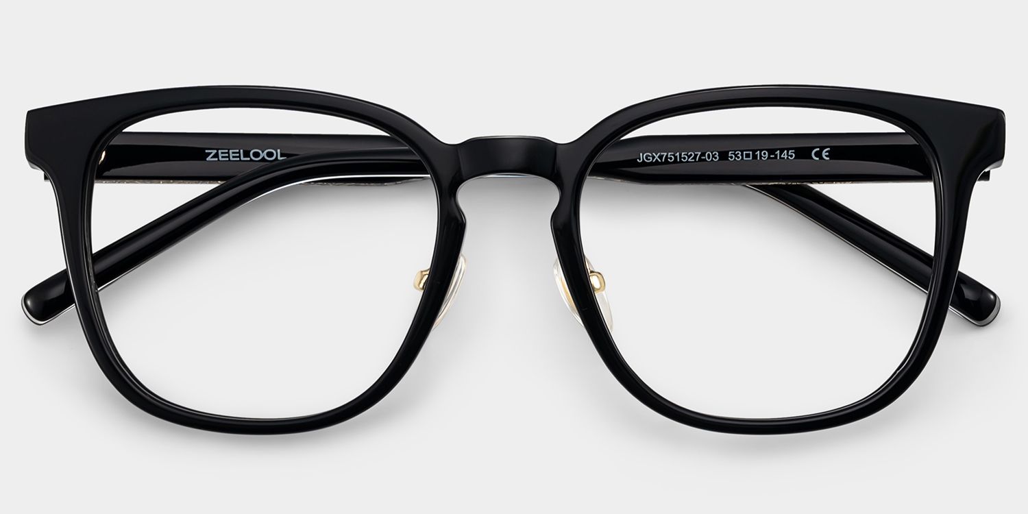 Hailey Black Frame Glasses with Square Frame Online | ZEELOOL2