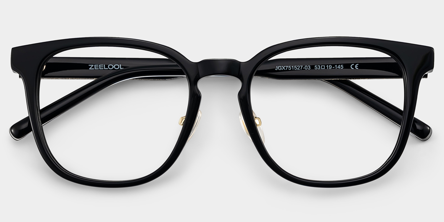 Hailey Black Frame Glasses with Square Frame Online | ZEELOOL2