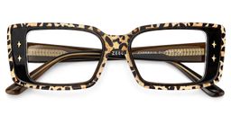 Gleam Rectangle Leopard Glasses2
