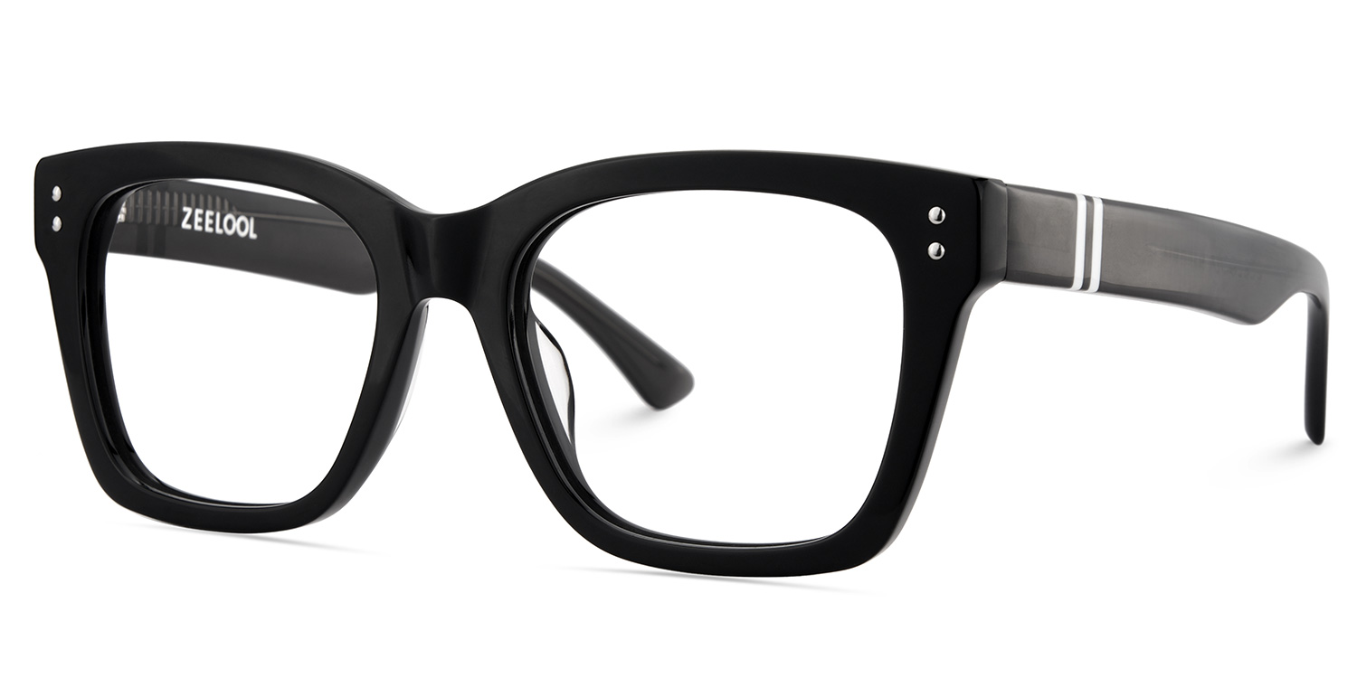Gaydeh Black Glasses With Rectangle Shape | ZEELOOL Canada3