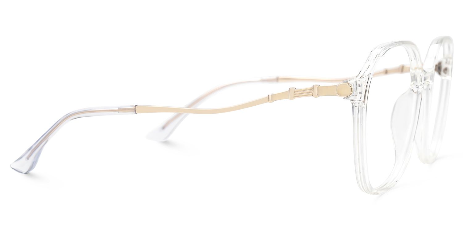 Lekesha Thin Glasses Frames with Clear in Geometric Design | ZEELOOL Canada2