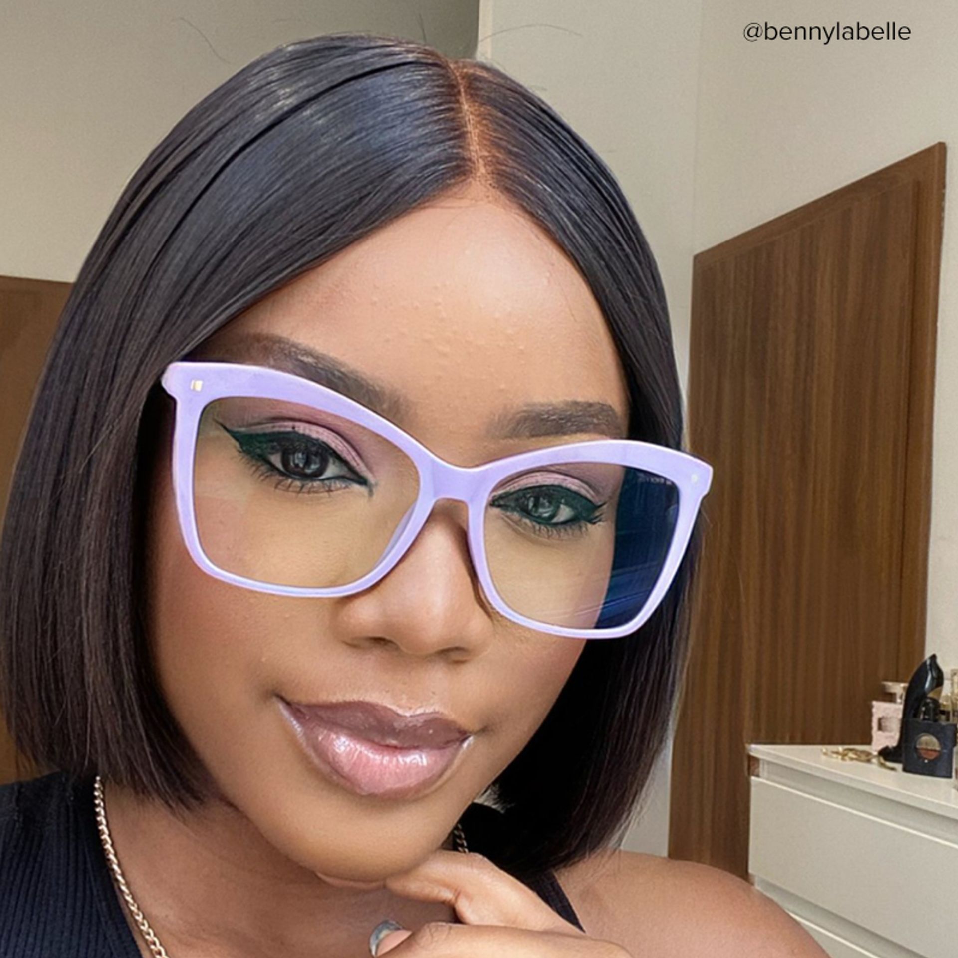 Isaebella Butterfly Light Purple Frame Glasses | ZEELOOL Canada4