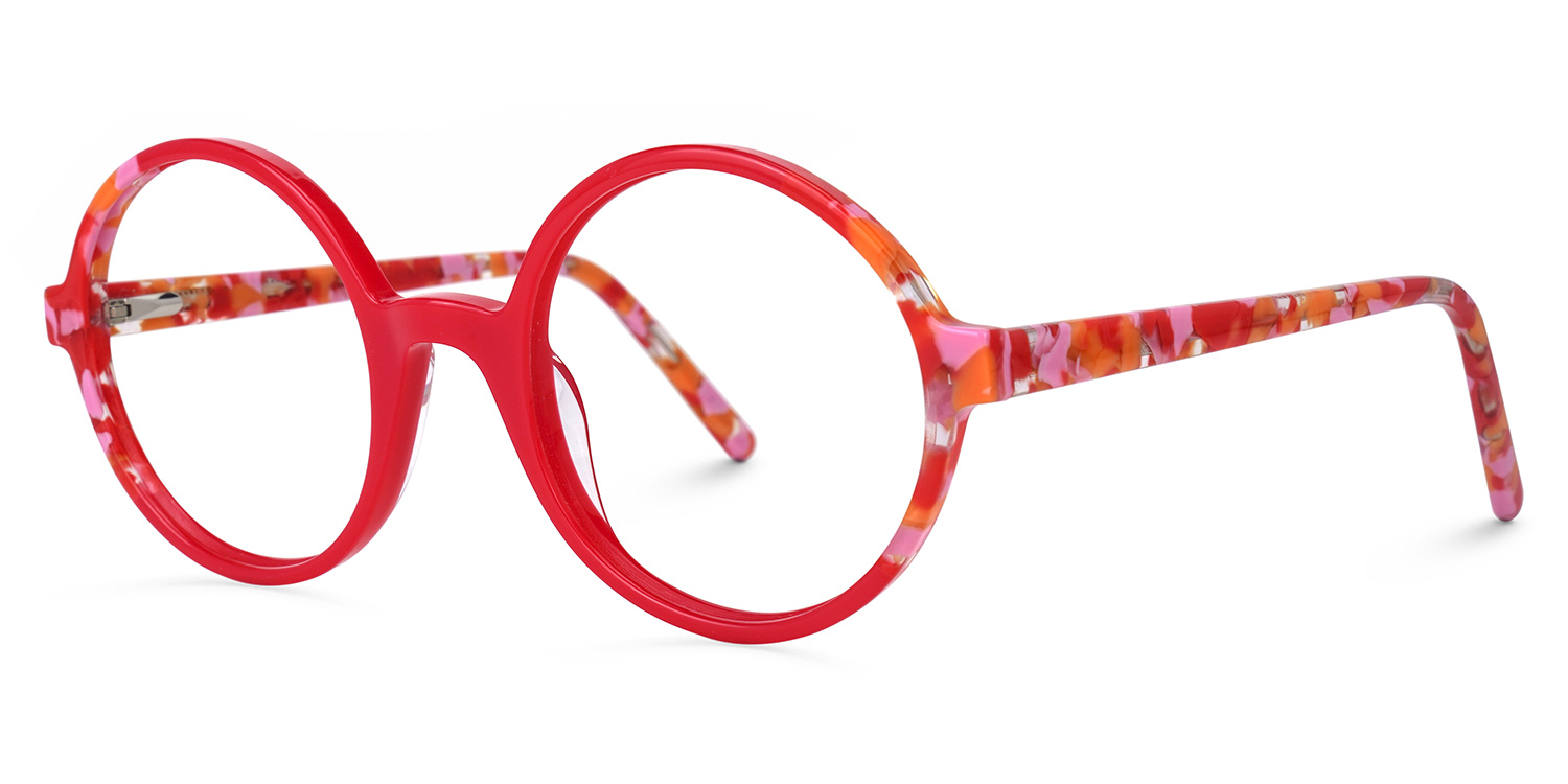 Wynn Round Red Glasses1
