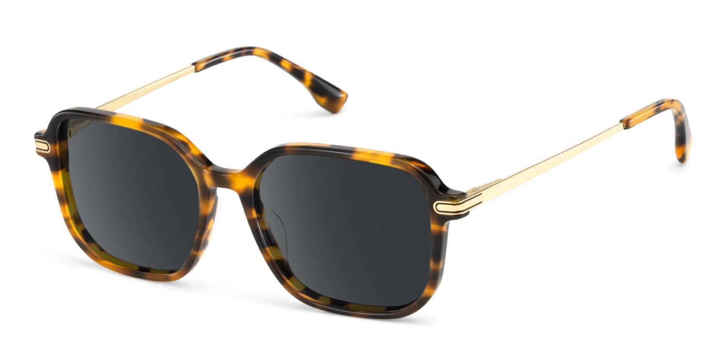 Jetson Tortoise Rectangle Polarized Sunglasses for Driving | ZEELOOL CA2