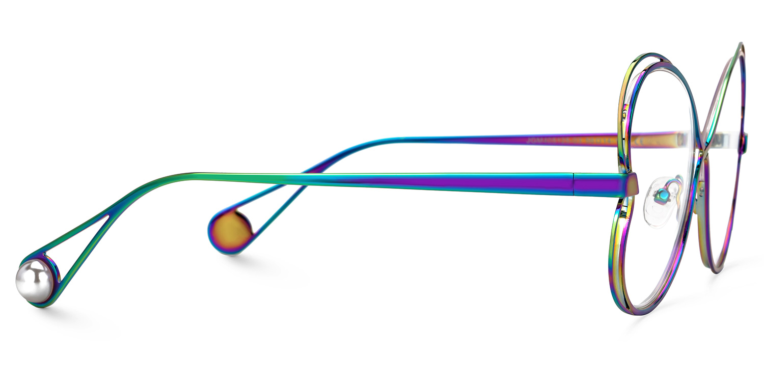 Aretha Geometric Iridescent Glasses2