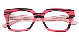 Sammi Square Pink Black Glasses2