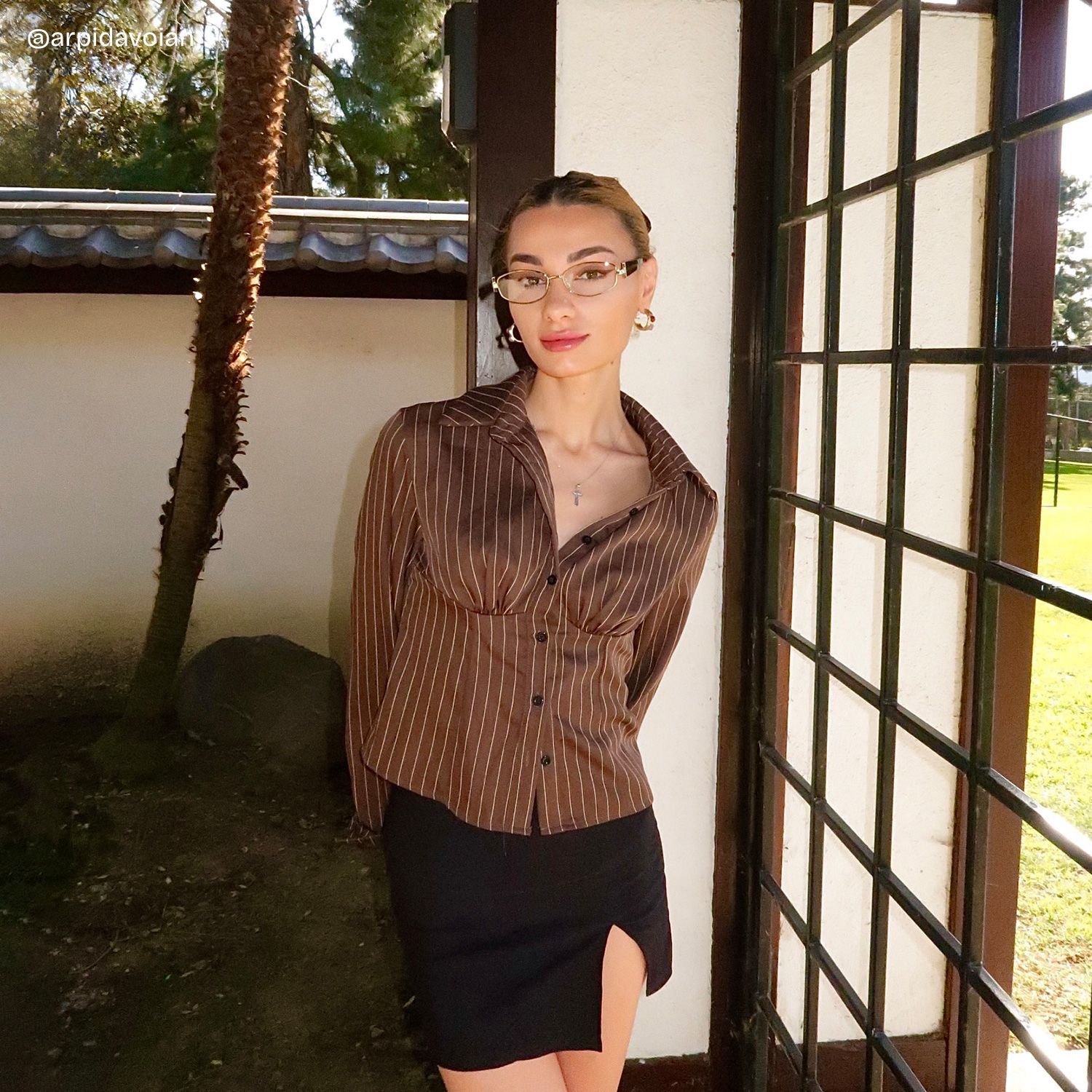 Dakota Cinnamon Rectangle Glasses for the Female | ZEELOOL6