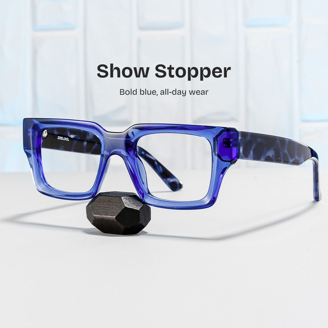 Orson indigo glasses with Rectangle Frame Online | ZEELOOL0