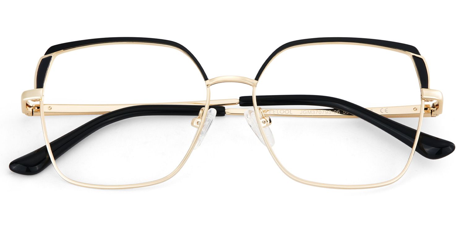 Shayla Metal Square Black Frame Glasses | ZEELOOL Canada2