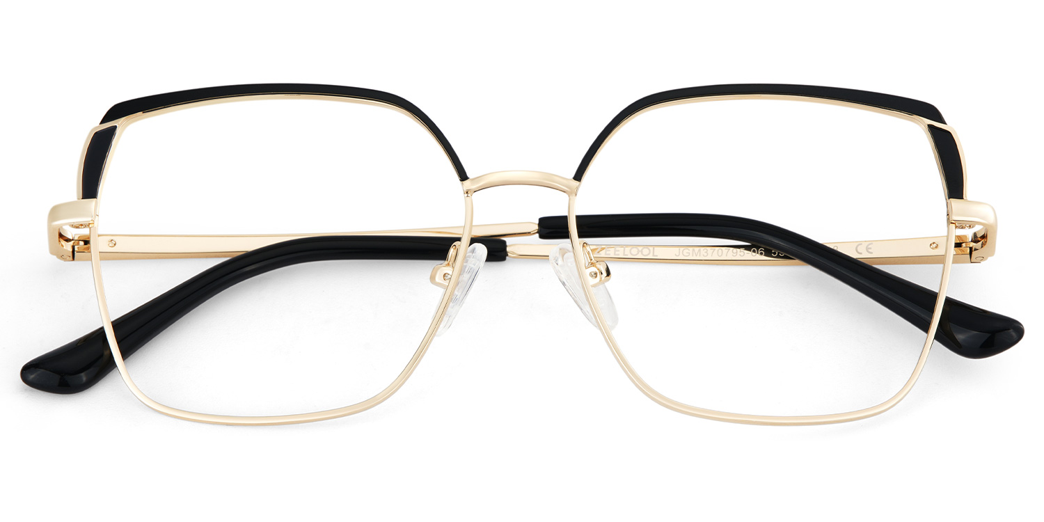 Shayla Metal Square Black Frame Glasses | ZEELOOL Canada2