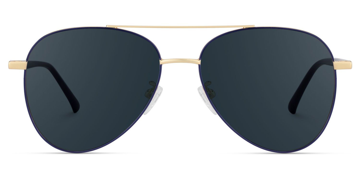 Paige Aviator Black-Gold Sunglasses | ZEELOOL Canada0
