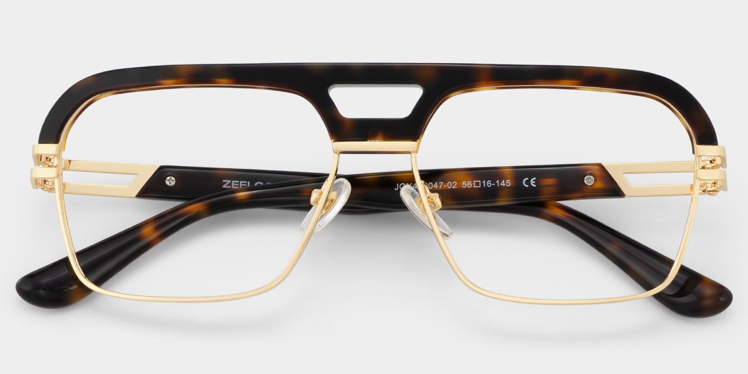 Griff Tortoise Aviator Eyeglasses for Men | ZEELOOL2