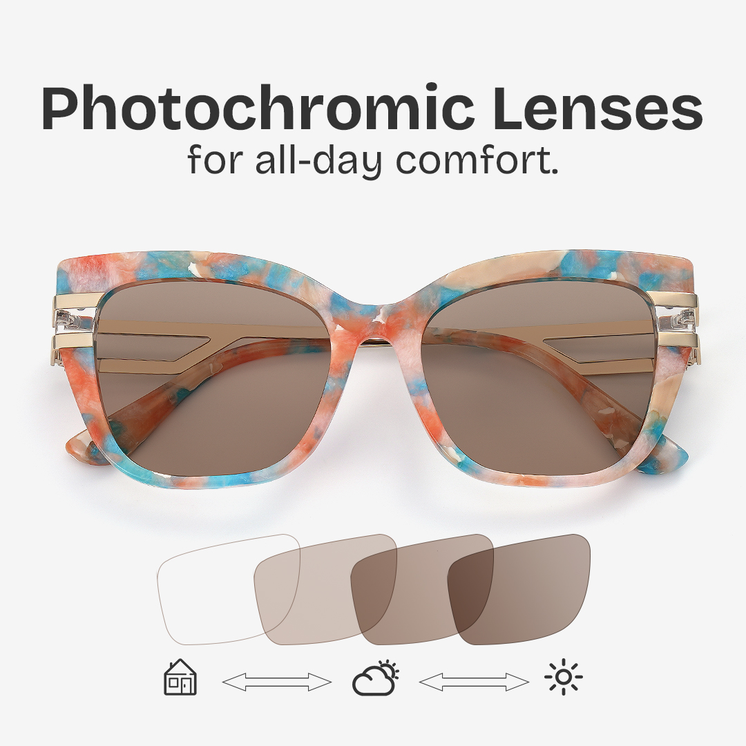 Kieran Eyeglasses in Rectangle Multicolor Frame | ZEELOOL Canada7