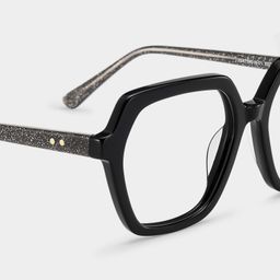 Devon Black Geometric Glasses4