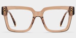 Caius Beige Square Glasses0