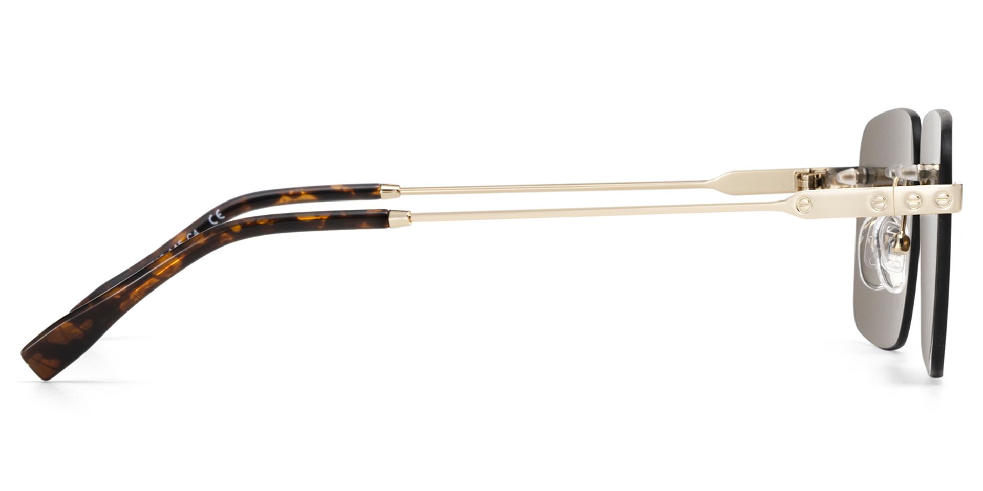 Rey Gold Rectangle Sunglasses Online | ZEELOOL Canada3