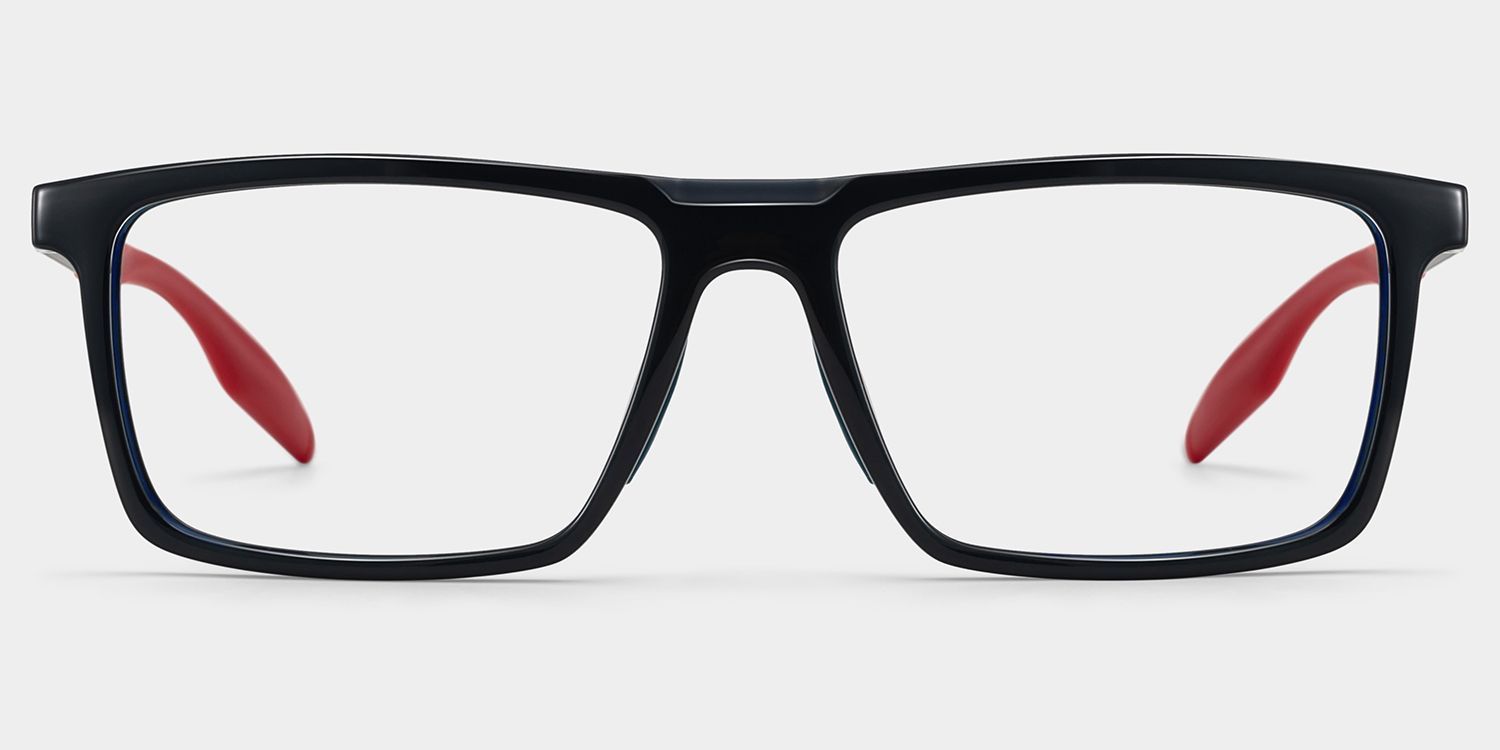 Active Blue Red Frame Glasses with Rectangle Frame Online | ZEELOOL1