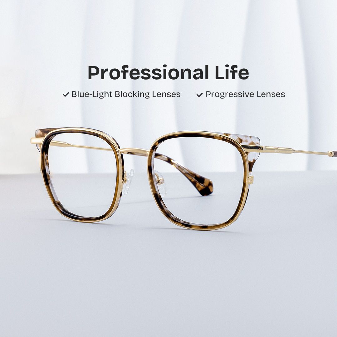 Cameron Eyeglasses in Square Tortoise Frame | Zeelool0