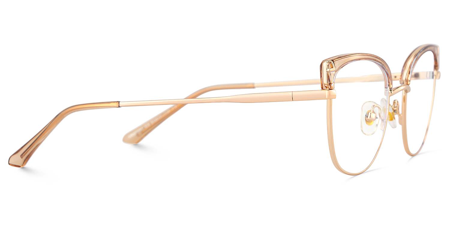 Beau Eyeglasses in Cat eye Champagne Gold Frame | ZEELOOL Canada4