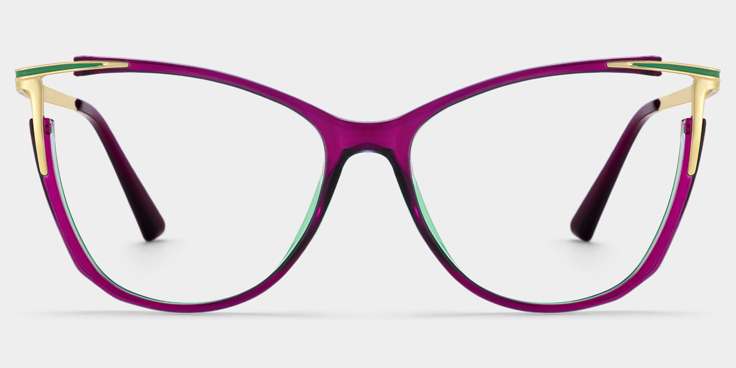 Cateye Yomary Purple Frame Glasses Deals | Zeelool Optical0