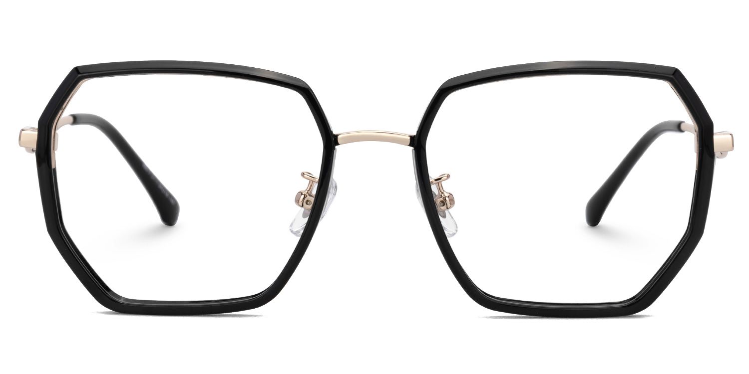 Javonia Black Geometric Frame Glasses Online | ZEELOOL Canada0