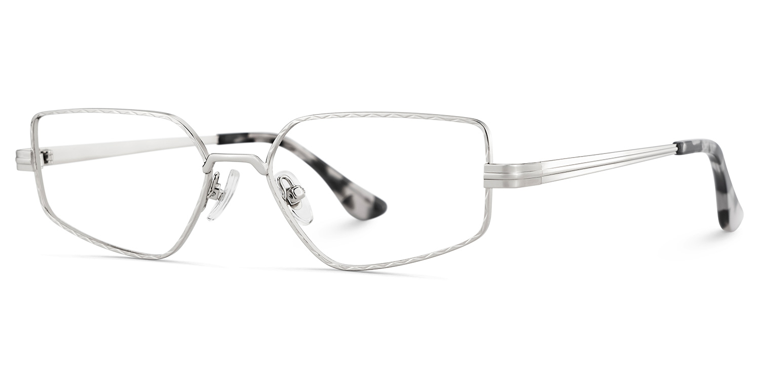 Lyle Rectangle Silver Glasses3