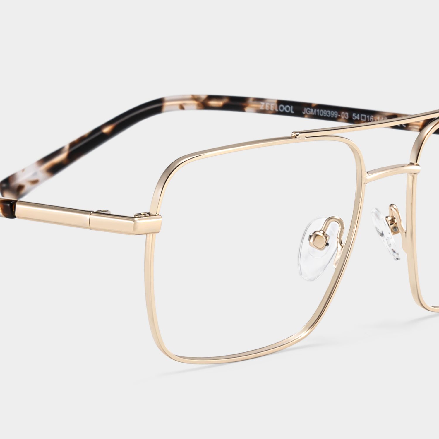 Iris Light Gold Frame Glasses with Aviator Frame Online | ZEELOOL Canada6