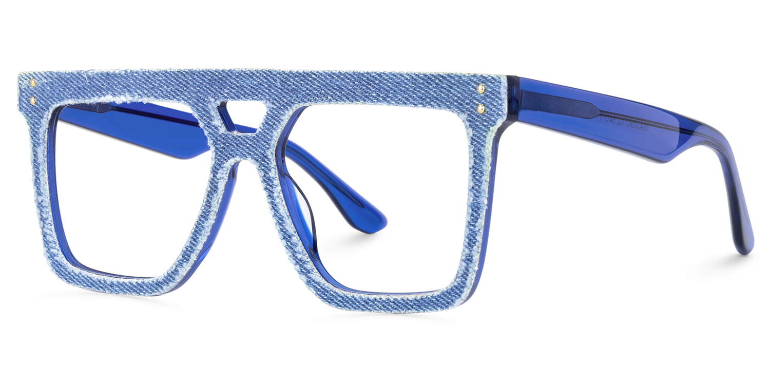 Rubin Denim Glasses, Blue Jean Frame Eyeglasses3