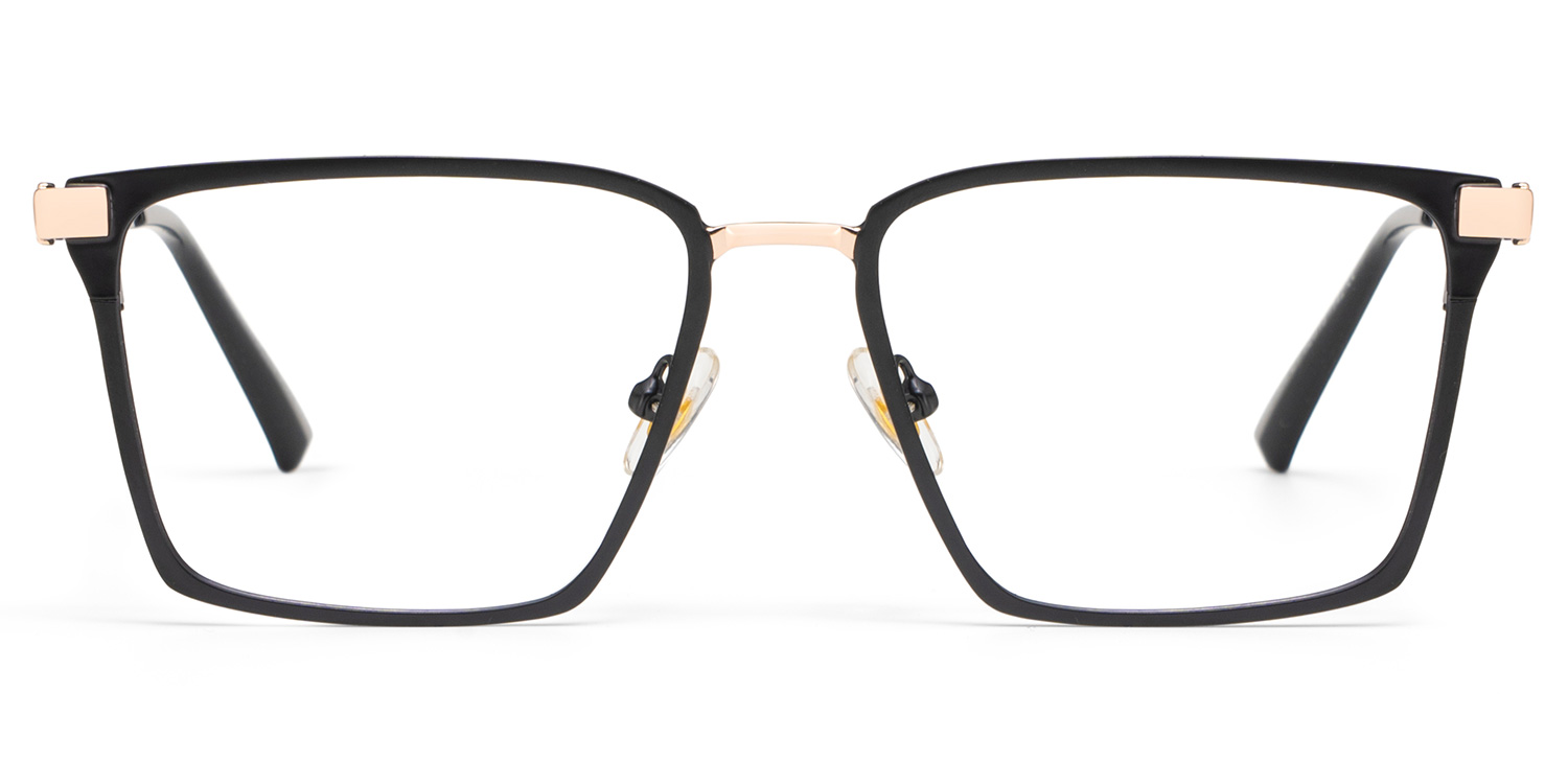 Finn Rectangle Black Glasses0