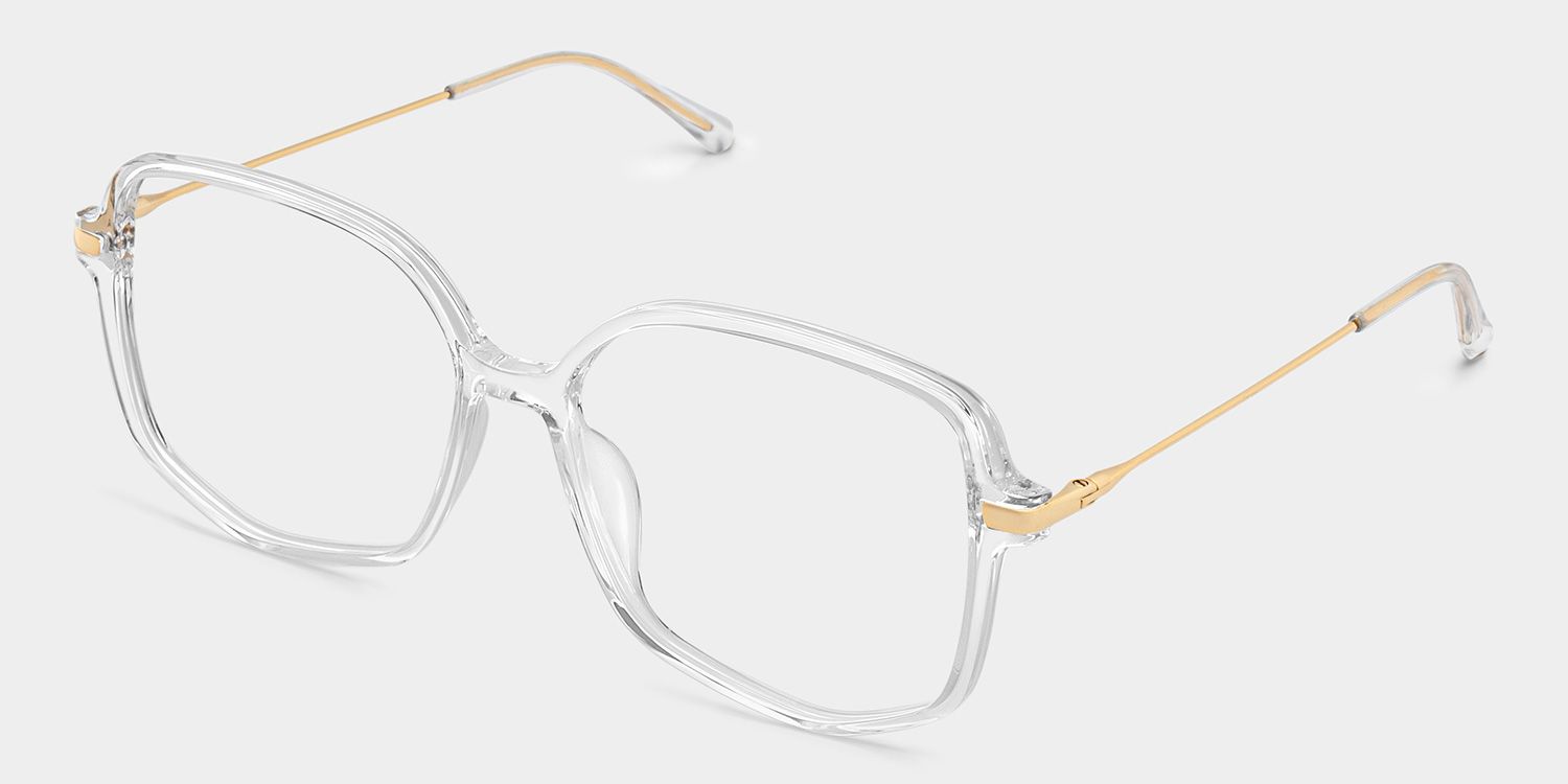Payton Geometric Clear Eyeglasses | ZEELOOL Canada2
