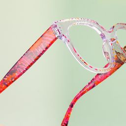 Jett Square Red Clear Glasses9